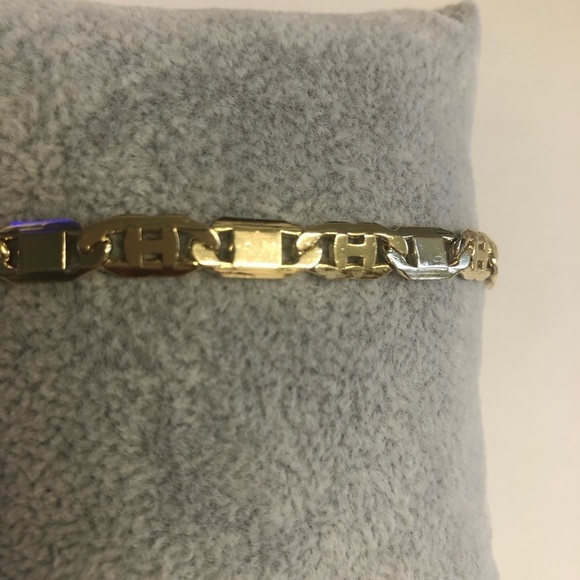 NEW Pretty Bird 18k Yellow Gold Plated Chunky H Link Bracelet - Picture 9 of 10